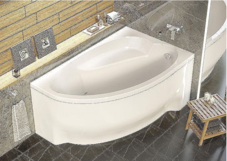 Акриловая ванна Alex Baitler Nero 160х100 R без гидромассажа