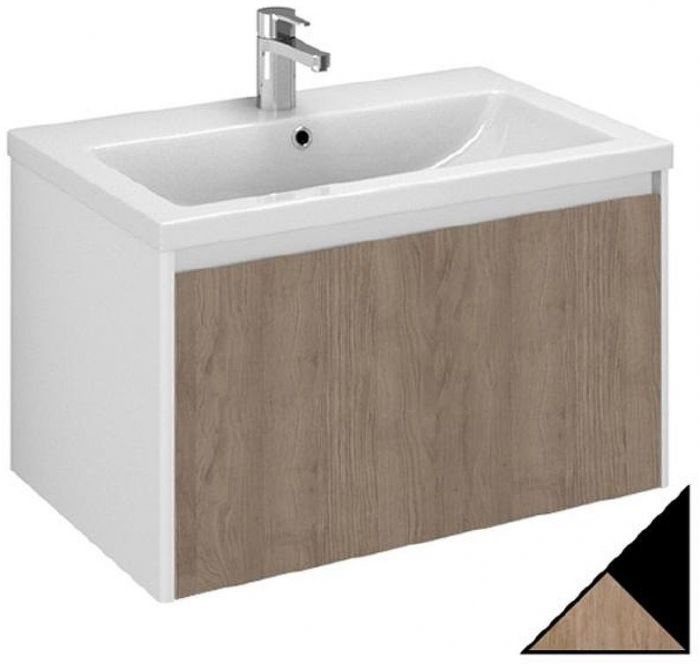 Тумба под раковину Velvex Klaufs 70 tpKLA.70.1Y-617.217 подвесная Черный+дерево