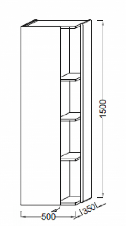 Шкаф-пенал Jacob Delafon Terrace 50 см EB1740DRU-N23 правый, ледяной коричневый блестящий Шкаф-пенал Jacob Delafon Terrace 50 см EB1740DRU-N23 правый, ледяной коричневый блестящий