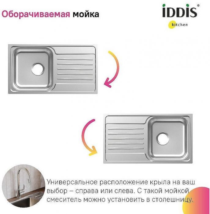 Кухонная мойка Iddis Sound 78 SND78PDi77 Сталь
