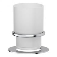 Держатель со стаканом настольный (матовое стекло; хром) AWE 001 Держатель со стаканом настольный (матовое стекло; хром) AWE 001