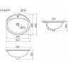 Раковина встраиваемая сверху CERAMICANOVA Sun с отверстием слива - перелива овальной формы CN6079