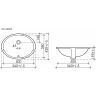 Умывальник CERAMICANOVA Element овальный встраиваемый под столешницу с крепежом и шаблоном для установки CN6043