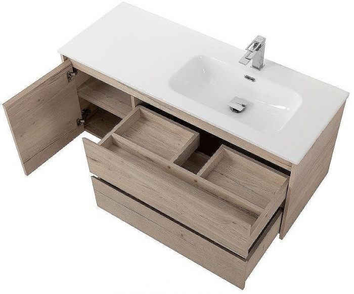 Тумба под раковину BelBagno Kraft 120 R KRAFT-1200-2C-1A-SO-RGB-R подвесная Rovere Galifax Bianco