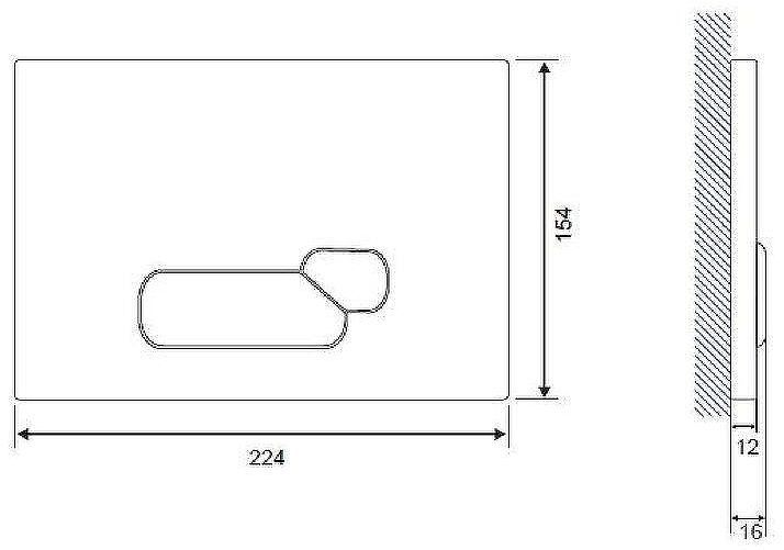 Клавиша смыва Cersanit Actis P-BU-ACT/Whg/Gl Белая