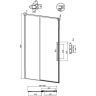 Душевая дверь Grossman Galaxy 100 100.K33.01.100.42.00 профиль Графит сатин стекло прозрачное