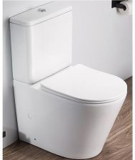 Унитаз компакт CeramaLux 2179XMW Белый матовый с бачком и сиденьем Микролифт