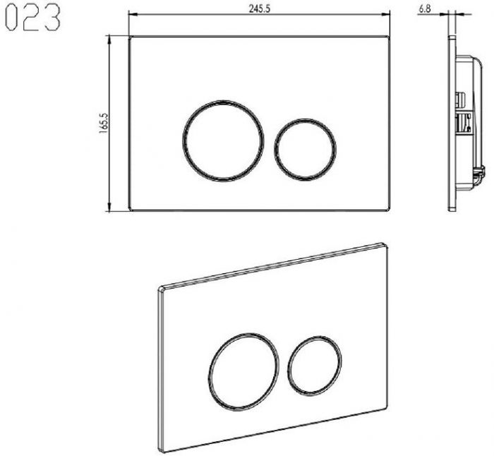 Клавиша смыва Aquatek KDI-0000037 цвет Черный матовый