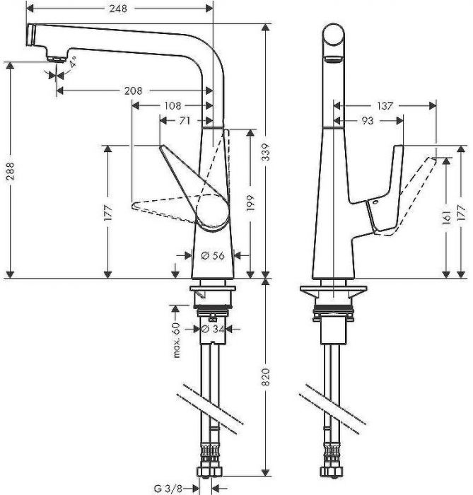 Смеситель для кухни Hansgrohe Talis Select 72820800 Сталь