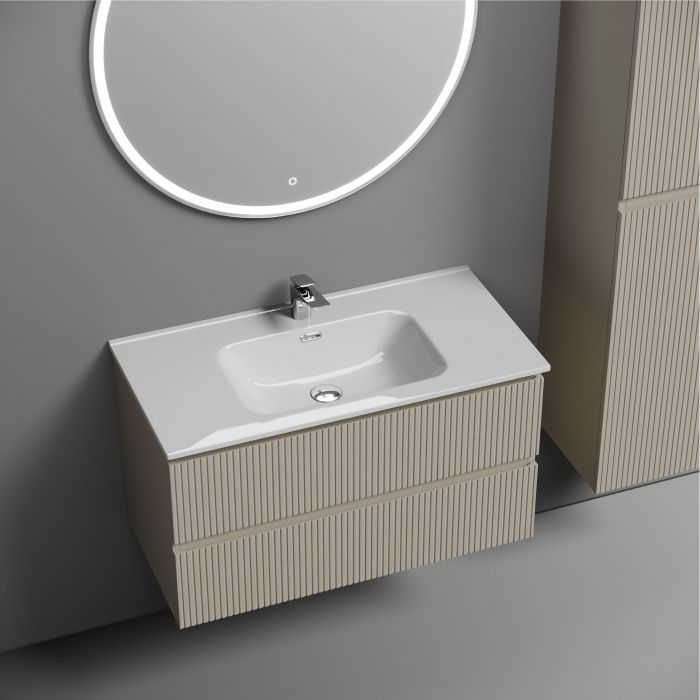 Тумба подвесная SANCOS Snob T 890х445х500, c двумя ящиками оснащенными доводчиками, Beige Soft,SNT90CE