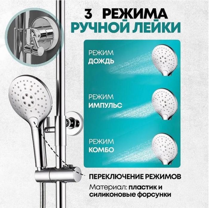 Душевая система Grocenberg GB7001CR Хром
