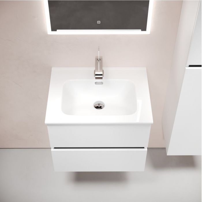 Тумба подвесная SANCOS под раковину Urban, белый глянец 590х450х550, UR60W