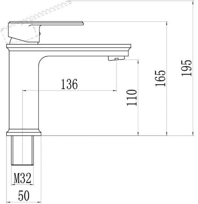 Смеситель для раковины Savol S-600301 цвет Хром