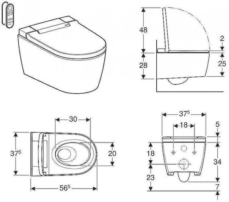 Унитаз биде Geberit AquaClean Sela 146.224.21.1 Белый с сиденьем Микролифт Унитаз биде Geberit AquaClean Sela 146.224.21.1 Белый с сиденьем Микролифт