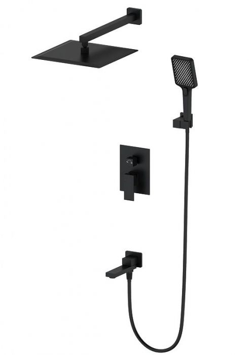 Душевая система Wonzon & Woghand Cube WW-88939016-MB цвет Черный матовый