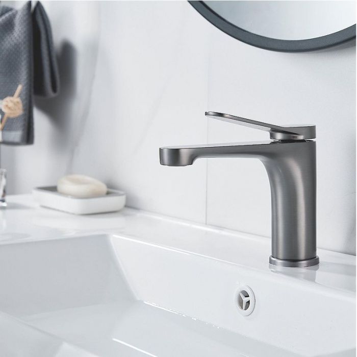 Смеситель для раковины Shevanik S6201T цвет Оружейная сталь