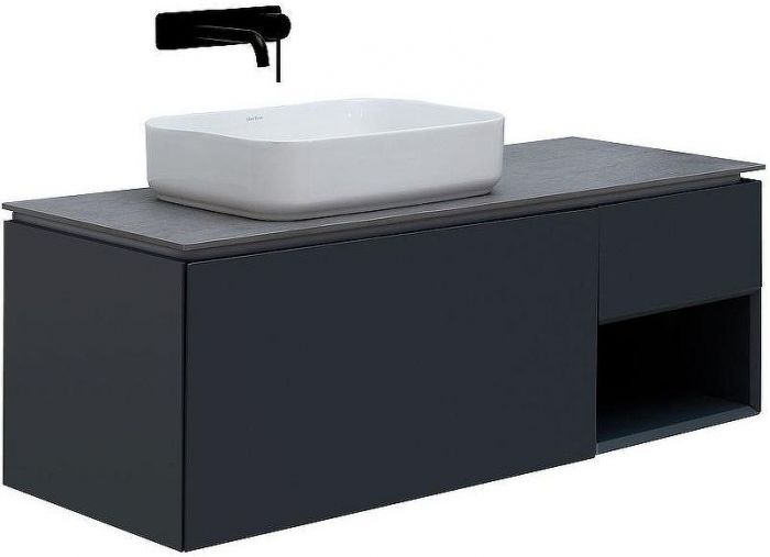 Тумба под раковину Allen Brau Infinity 120 L 1.21006.AM подвесная Антрацит матовый