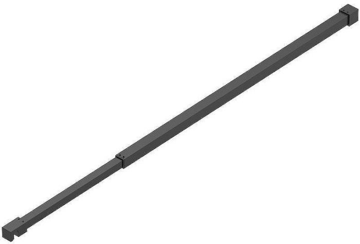 Душевая перегородка BelBagno Kraft 100 KRAFT-L-1-100-C-NERO профиль Черный матовый стекло прозрачное