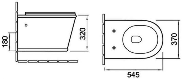 Унитаз SantiLine SL-5009 подвесной Белый с сиденьем Микролифт Унитаз SantiLine SL-5009 подвесной Белый с сиденьем Микролифт