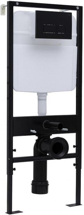 Инсталляция Logan Space 299423 для унитаза с клавишей смыва цвет Черный матовый