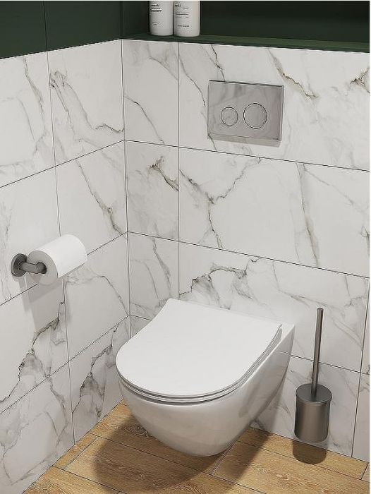 Комплект унитаза Cersanit Brasko Smart CO DPL EO slim LP с инсталляцией Link Pro 64916 с сиденьем Микролифт