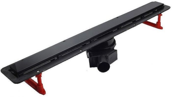 Душевой лоток Pestan Confluo Frameless Line 550 Black Matte 13701319 с решеткой Черный матовый / полая под плитку