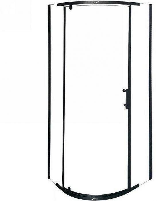 Душевой уголок Ceruttispa Korra 90x90 Z90B профиль Черный стекло прозрачное