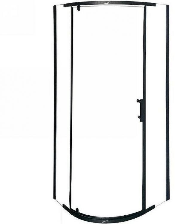 Душевой уголок Ceruttispa Korra 90x90 Z90B профиль Черный стекло прозрачное