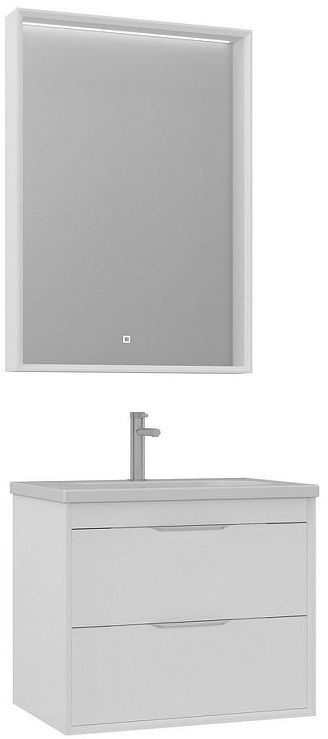 Тумба с раковиной Orka Clay 65 5004379 подвесная цвет Белый матовый