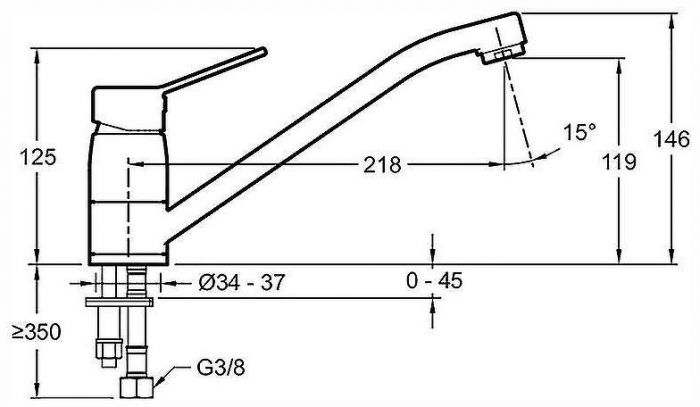 Смеситель для кухни Jacob Delafon EO E24161RU-CP Хром