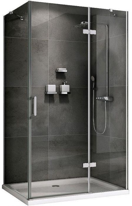 Душевой уголок Abber Zart 100x100 AG08100-S101 профиль Хром стекло прозрачное