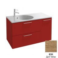 Тумба для комплекта 100 см Jacob Delafon Odeon Rive Gauche EB2544-R9-E52 дуб табак, ручки черные Тумба для комплекта 100 см Jacob Delafon Odeon Rive Gauche EB2544-R9-E52 дуб табак, ручки черные