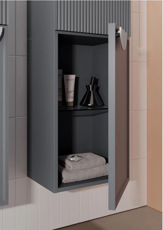 Шкаф пенал Orka Molino 40 3006329 подвесной цвет Антрацит матовый