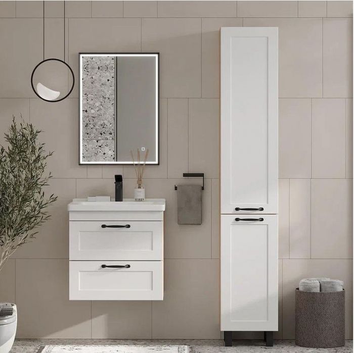 Тумба под раковину Equil Lago 80 tpLAGO80.2Y-04 подвесная цвет Белый Дуб сонома