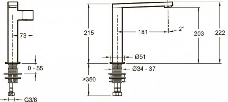 Смеситель для раковины Jacob Delafon Composed E73159-ND-CP