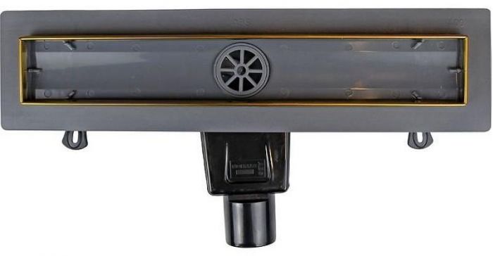 Душевой лоток RGW Drain Leo-31Gb-60 60213160-06 с решеткой Золото брашированное / под плитку