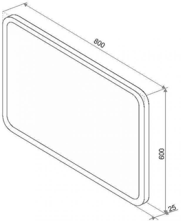 Зеркало Sintesi Jano 80 SIN-SPEC-JANO-80 с подсветкой с подогревом с сенсорным выключателем