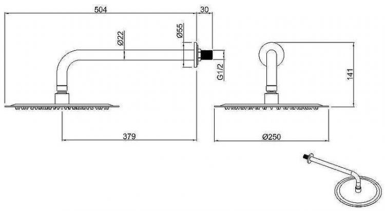 Верхний душ Allen Brau Priority 5.31017-BN Никель брашированный Верхний душ Allen Brau Priority 5.31017-BN Никель брашированный