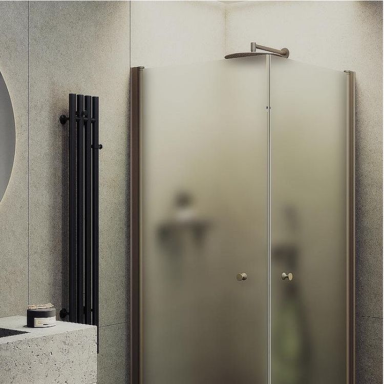 Душевой уголок Maybah Glass MGY-1293-2 800x800x1980 на монопетлях Бронза стекло сатиновое