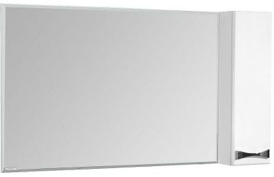 Зеркало со шкафом Aquaton Диор 120 R 1A110702DR01R с подсветкой с подогревом Белое