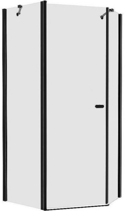 Душевой уголок New Trendy New Soleo Black 100х80 L K-0614 профиль Черный стекло прозрачное