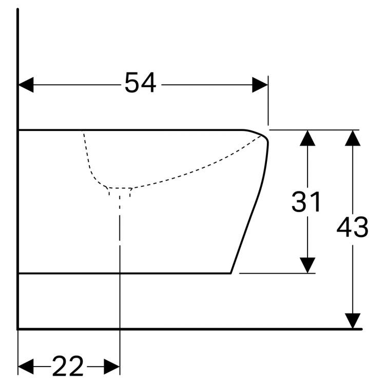 Биде подвесное Geberit myDay 235450600 Биде подвесное Geberit myDay 235450600