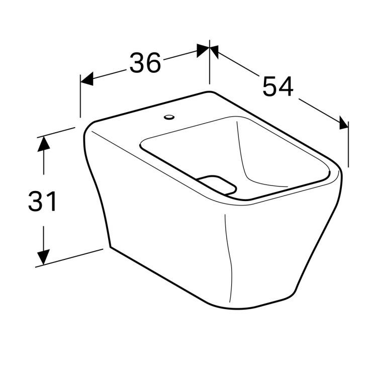 Биде подвесное Geberit myDay 235450600 Биде подвесное Geberit myDay 235450600