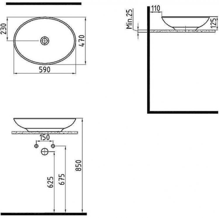 Раковина-чаша Bien Harmony 59 HRLG05901FD0W5000 Белая