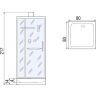 Душевая кабина River Tana 80x80 Б/К 10000001709 с поддоном