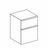 Боковой шкафчик Geberit Smyle Square низкий с двумя выдвижными ящиками, белый глянец [500.357.00.1]