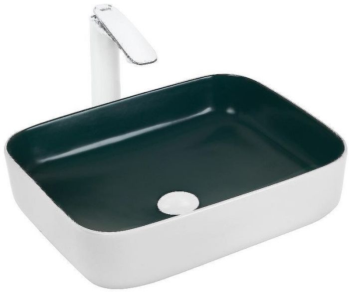 Раковина-чаша WeltWasser Elbach M2195 WG 50 10000005602 Белая Зеленая