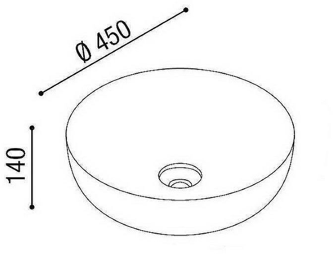 Раковина-чаша AeT Elite Round 45 L615T0R0V0140 Голубая матовая