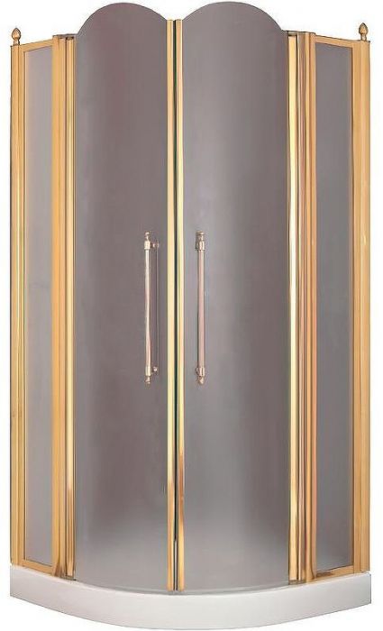 Душевой уголок Migliore Diadema 90x90 22678 профиль Золото стекло матовое