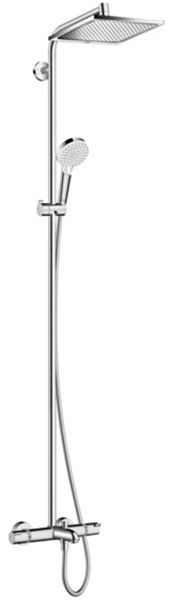 Hansgrohe Crometta E 240 SHP Душевая система 138см, с верхним душем 240х240мм., ручным душем и термостатическим смесителем, цвет: хром